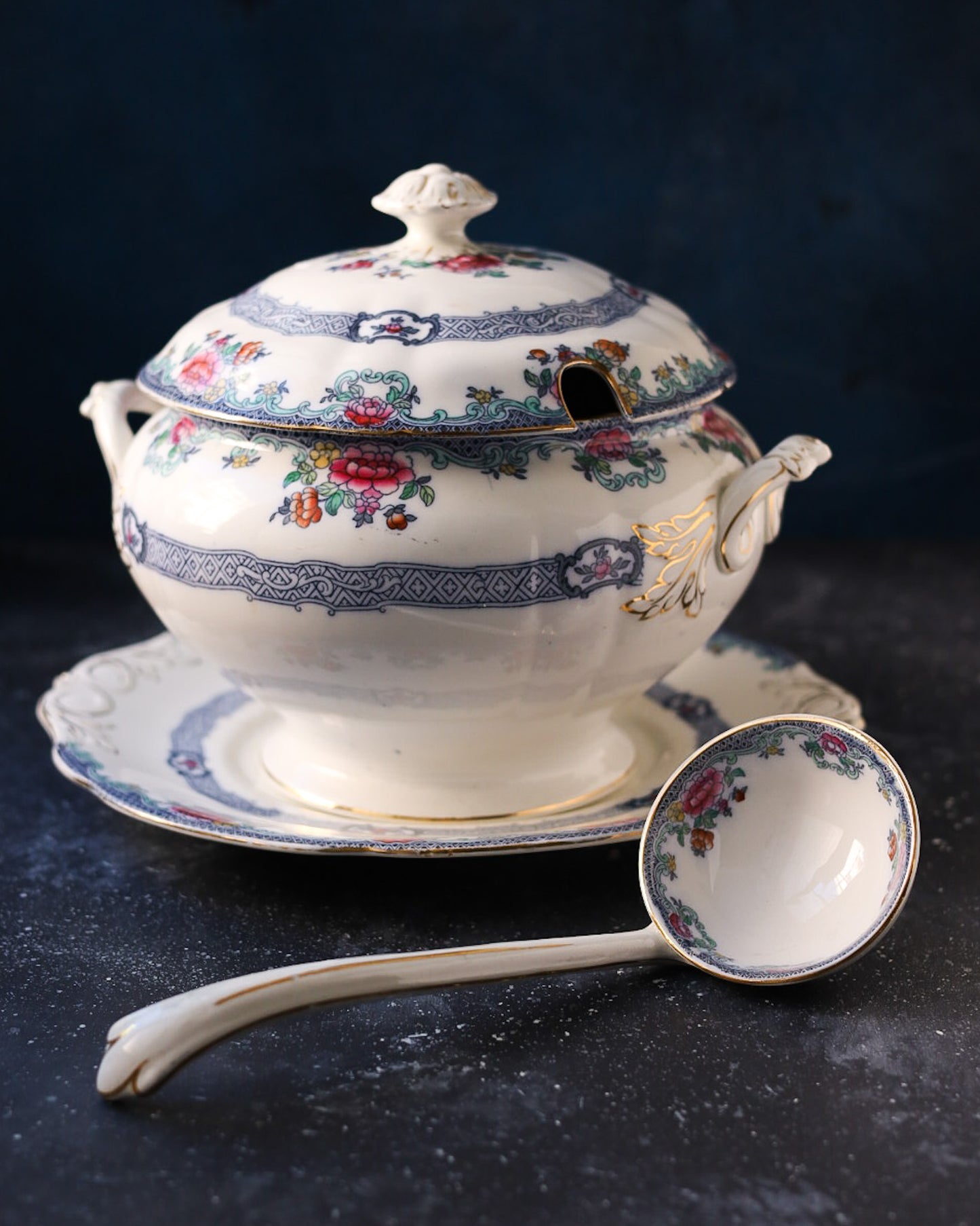 Servizio piatti da 7 coperti royal doulton decoro mandarin fine 800