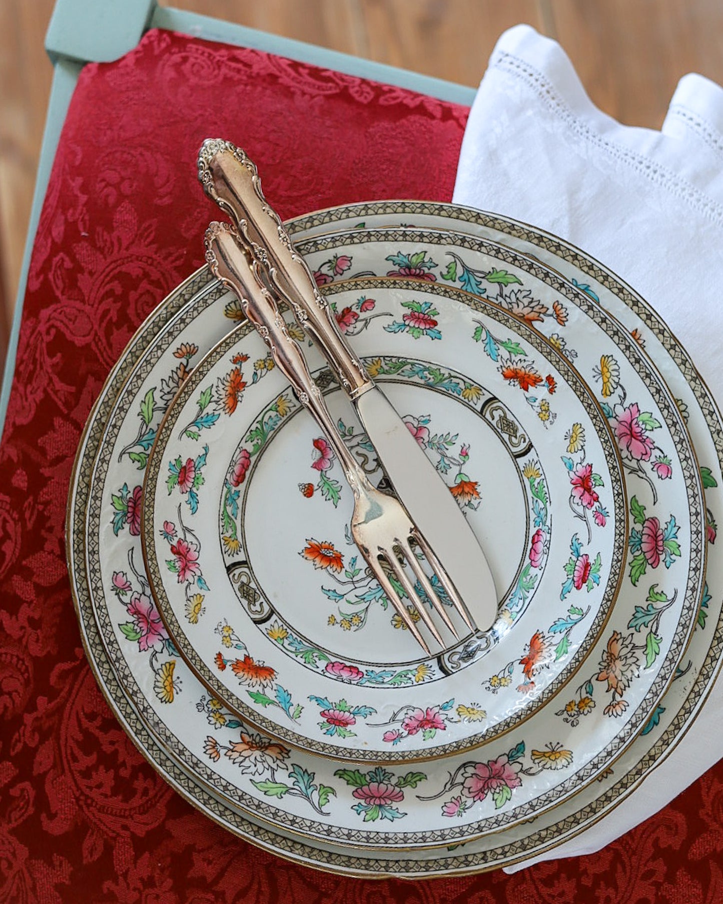 Servizio di piatti da 6 coperti Royal Doulton decoro cineseria primi 900