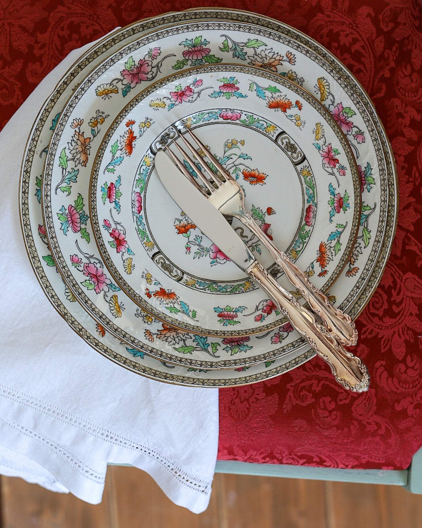 Servizio di piatti da 6 coperti Royal Doulton decoro cineseria primi 900