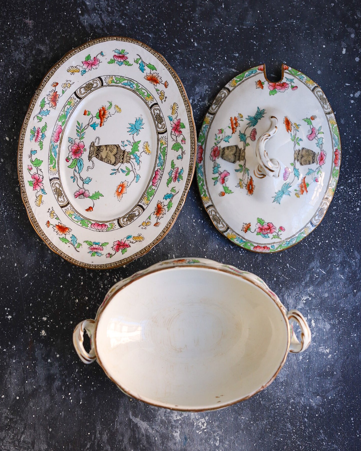 Servizio di piatti da 6 coperti Royal Doulton decoro cineseria primi 900