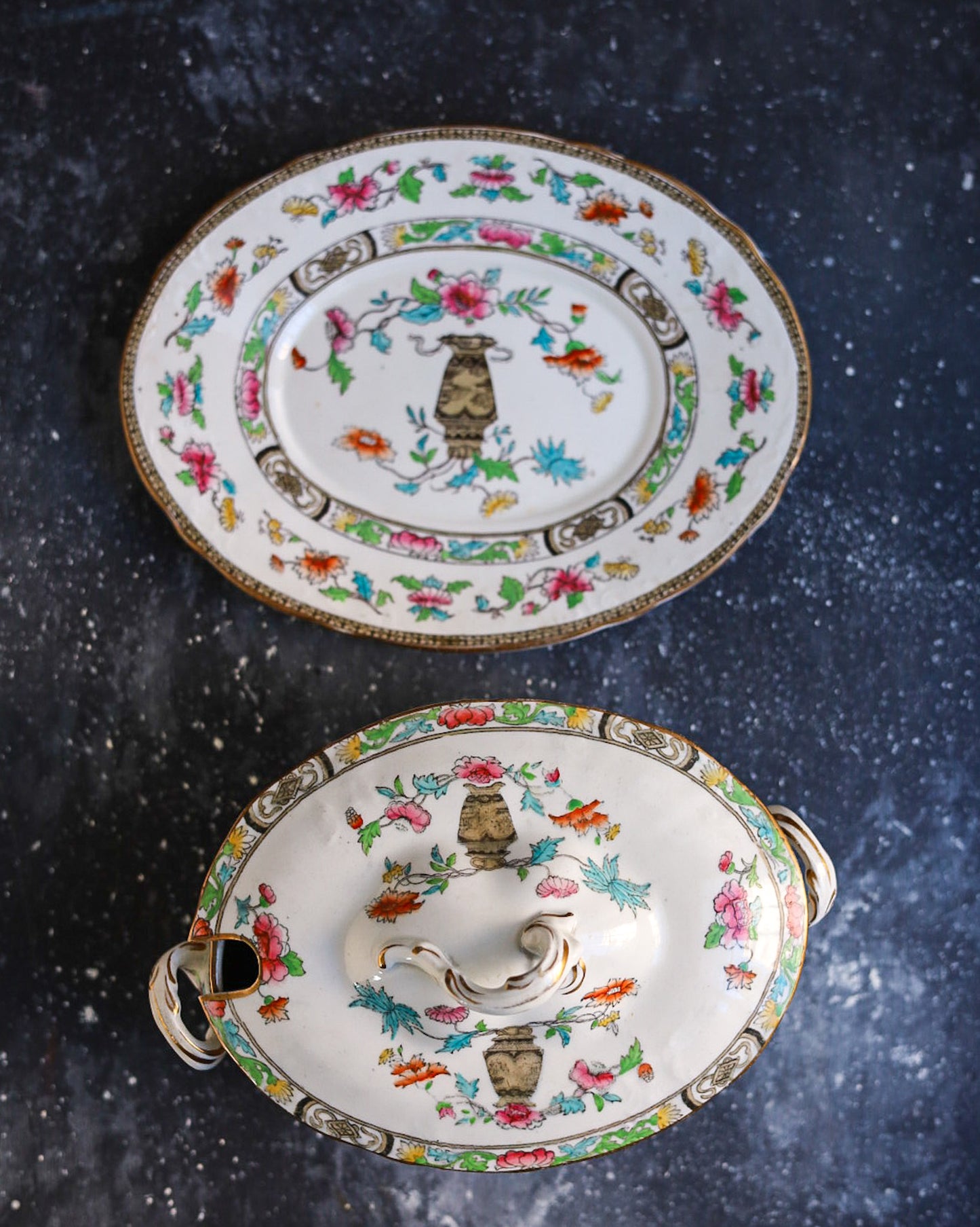 Servizio di piatti da 6 coperti Royal Doulton decoro cineseria primi 900