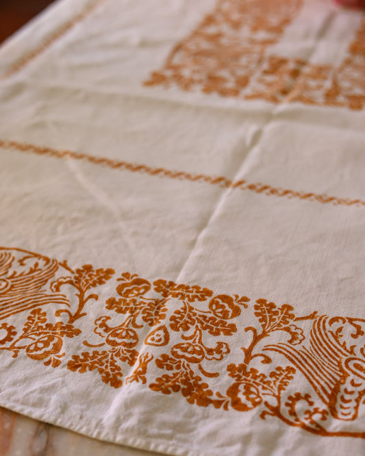 Tovaglia da cucina tela romagnola stampata a mano