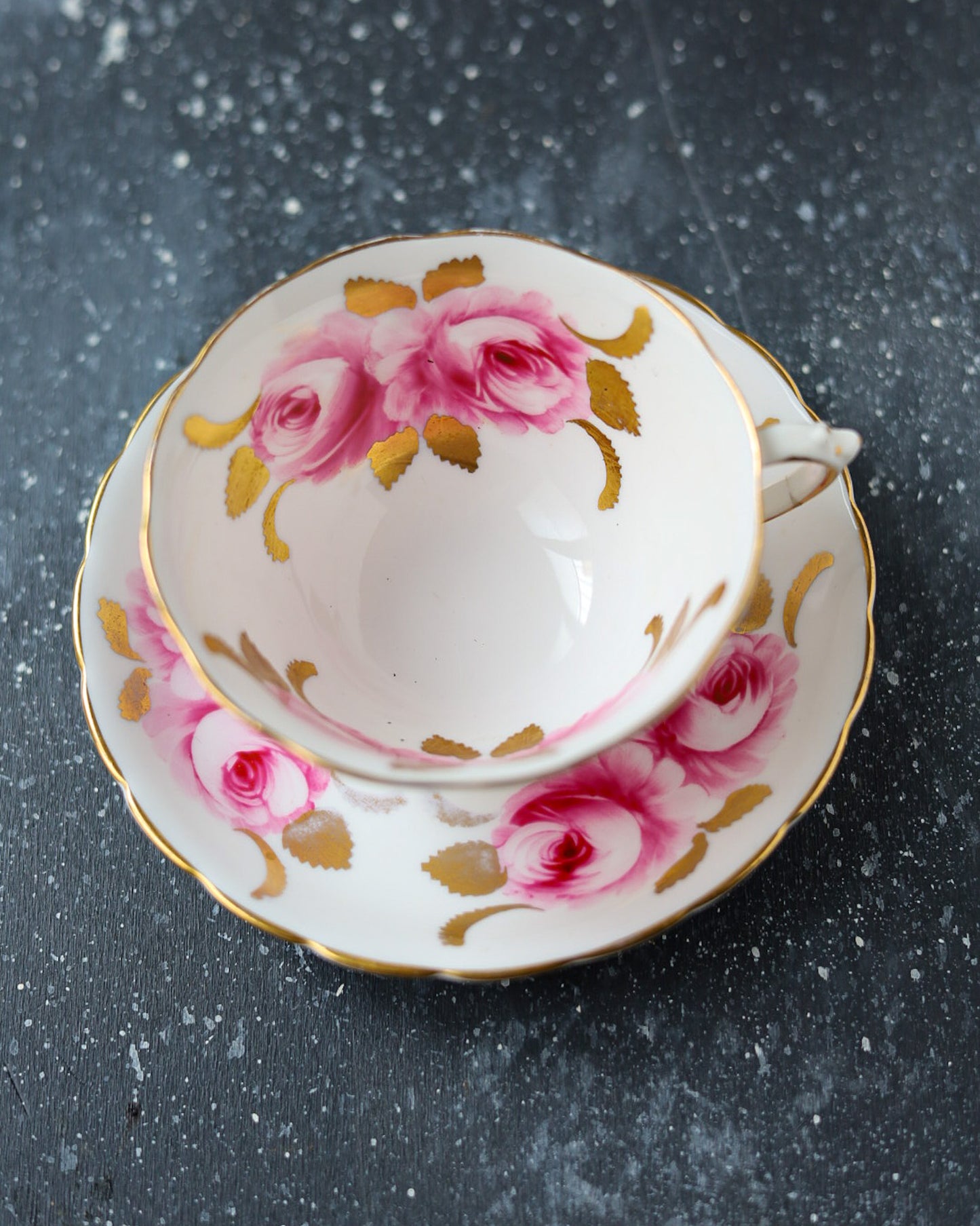 Set di 4 tazze da tè new chelsea staffs dipinto a mano