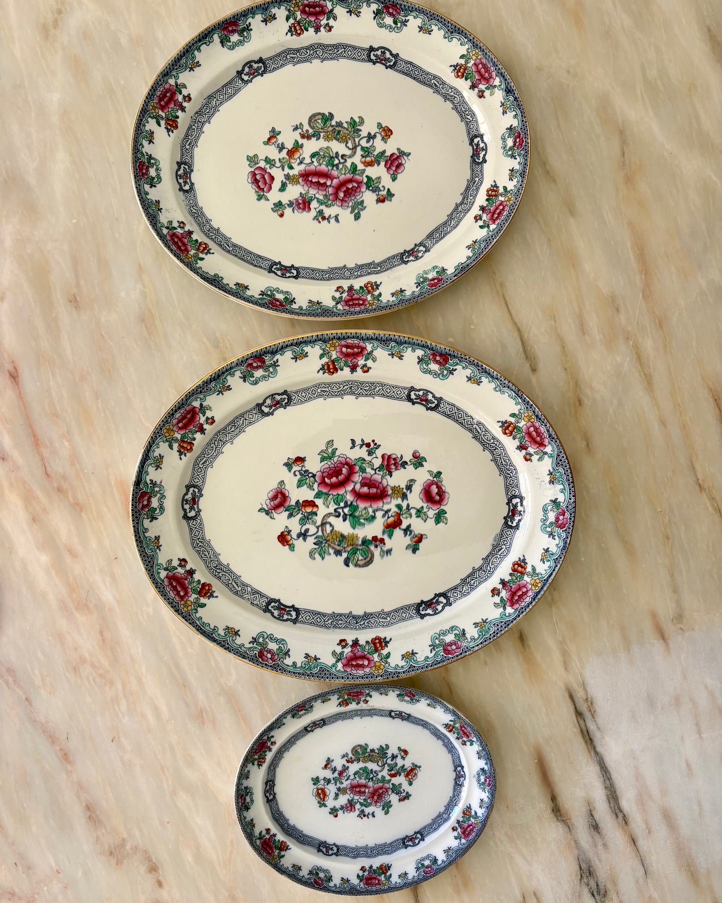 Servizio piatti da 7 coperti royal doulton decoro mandarin fine 800