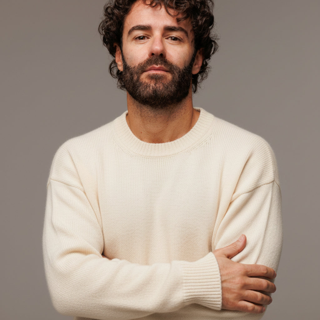 Girocollo in Lana Merinos, Seta e Cachemire - Made in Italy - Heyfoo