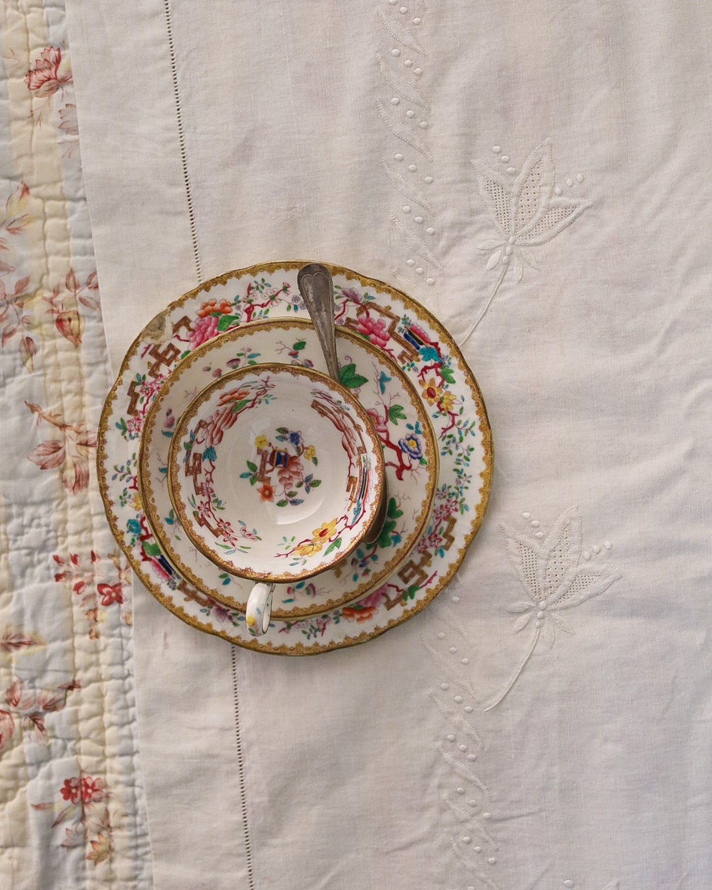 Lenzuolo in lino bianco punto ombra