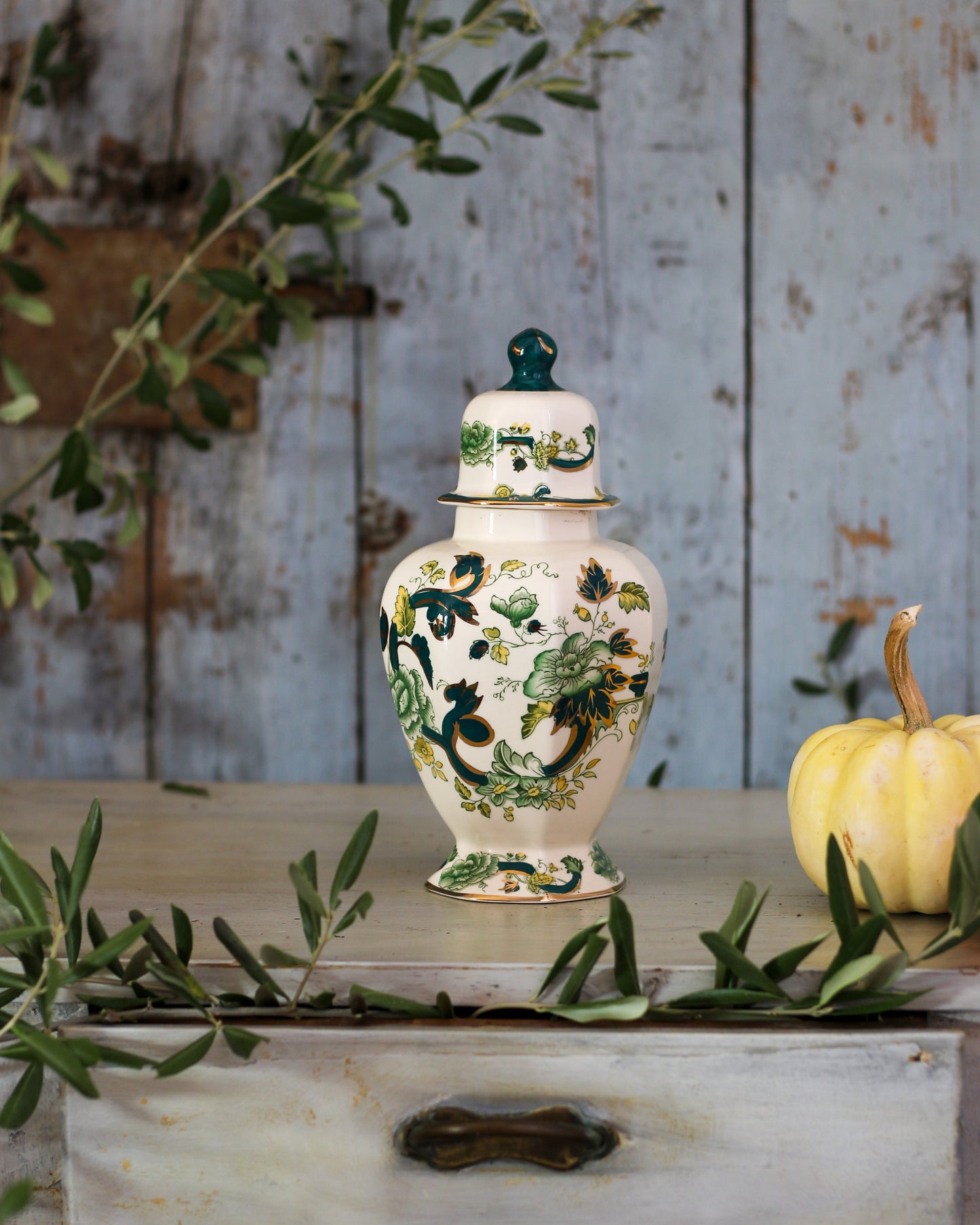Potiche/Ginger Jar Mason's chartreuse verde