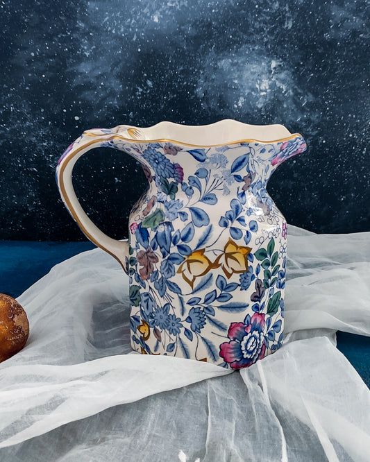 Brocca porcellana mason's decoro bittersweet blue