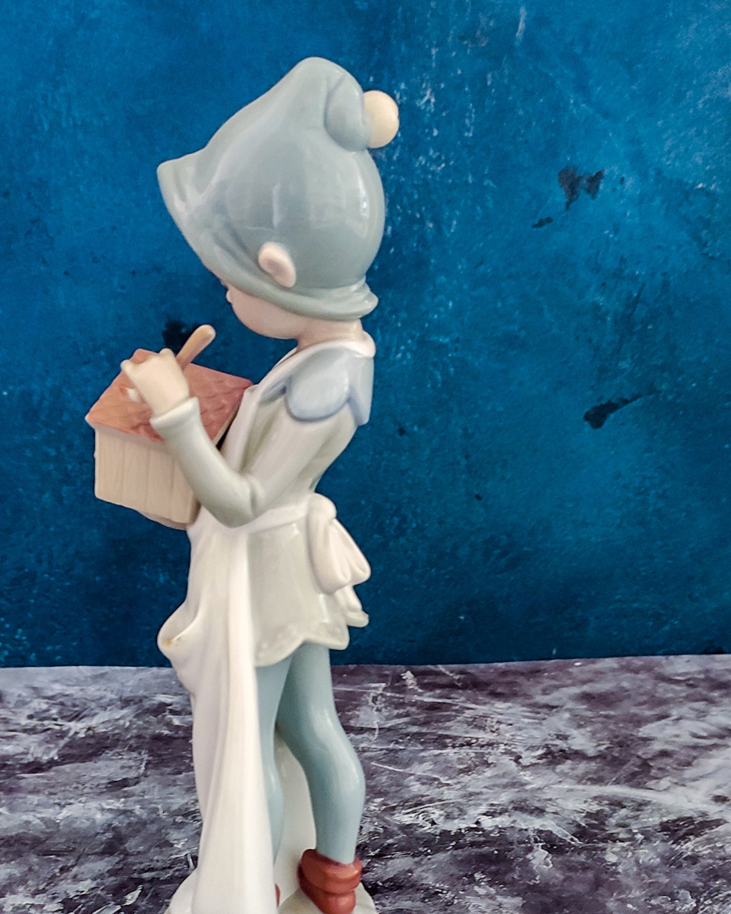 Statuina lladro elfo di natale