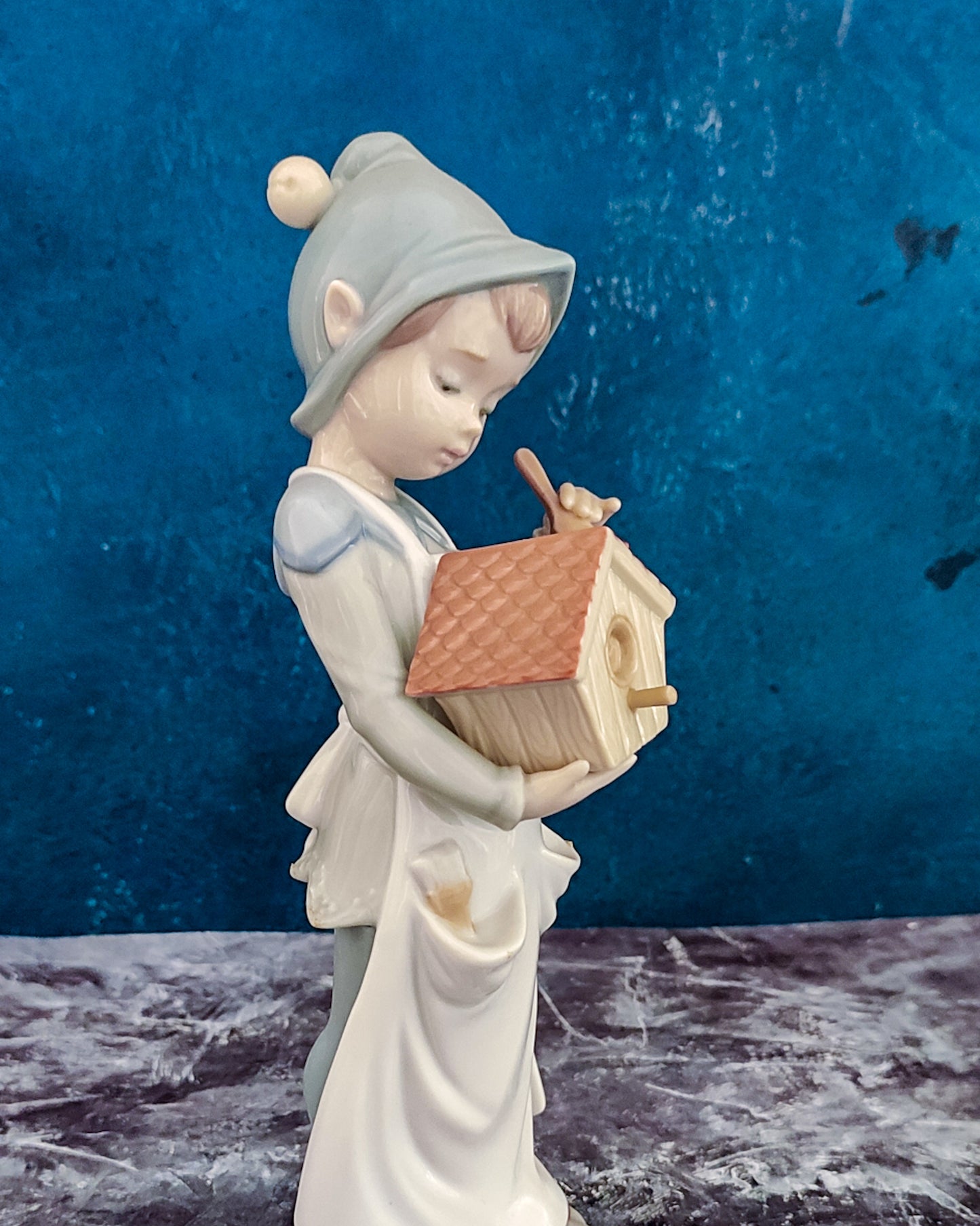 Statuina lladro elfo di natale