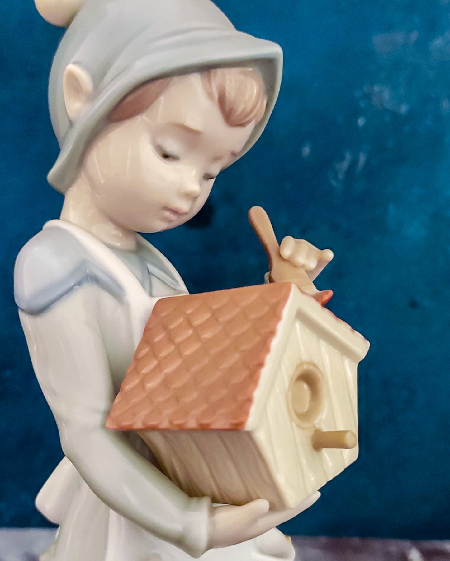 Statuina lladro elfo di natale