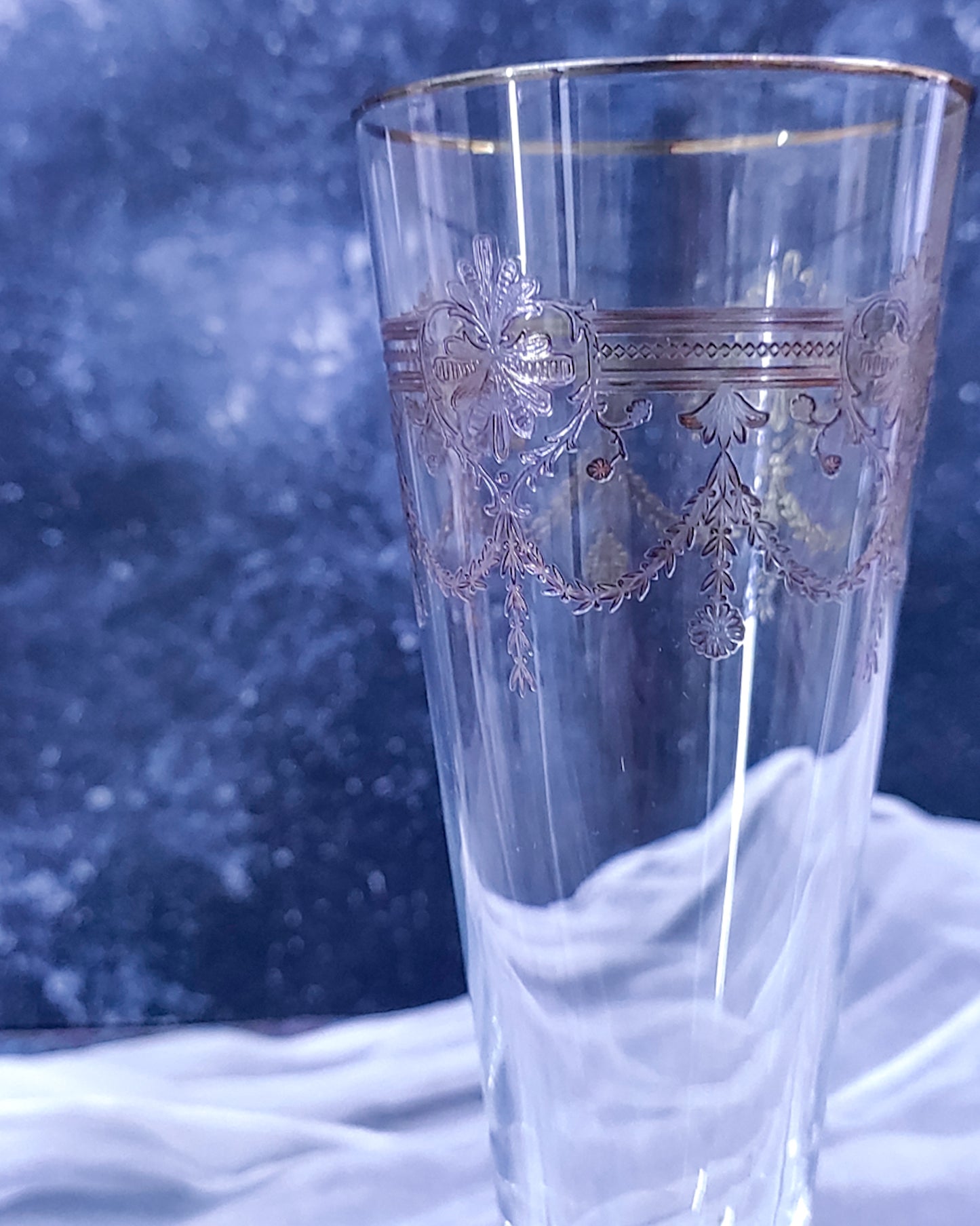 set 12 flutes cristallo serigrafati