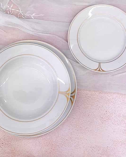 servizio da 6 persone rosenthal panna e oro