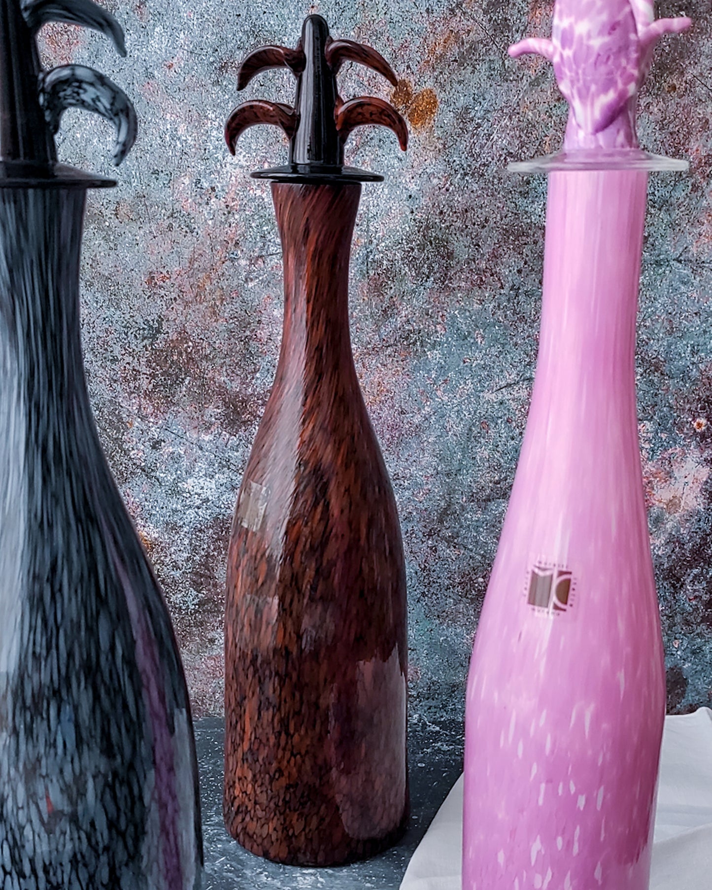 Bottiglie da collezione in vetro murano Carlo Moretti