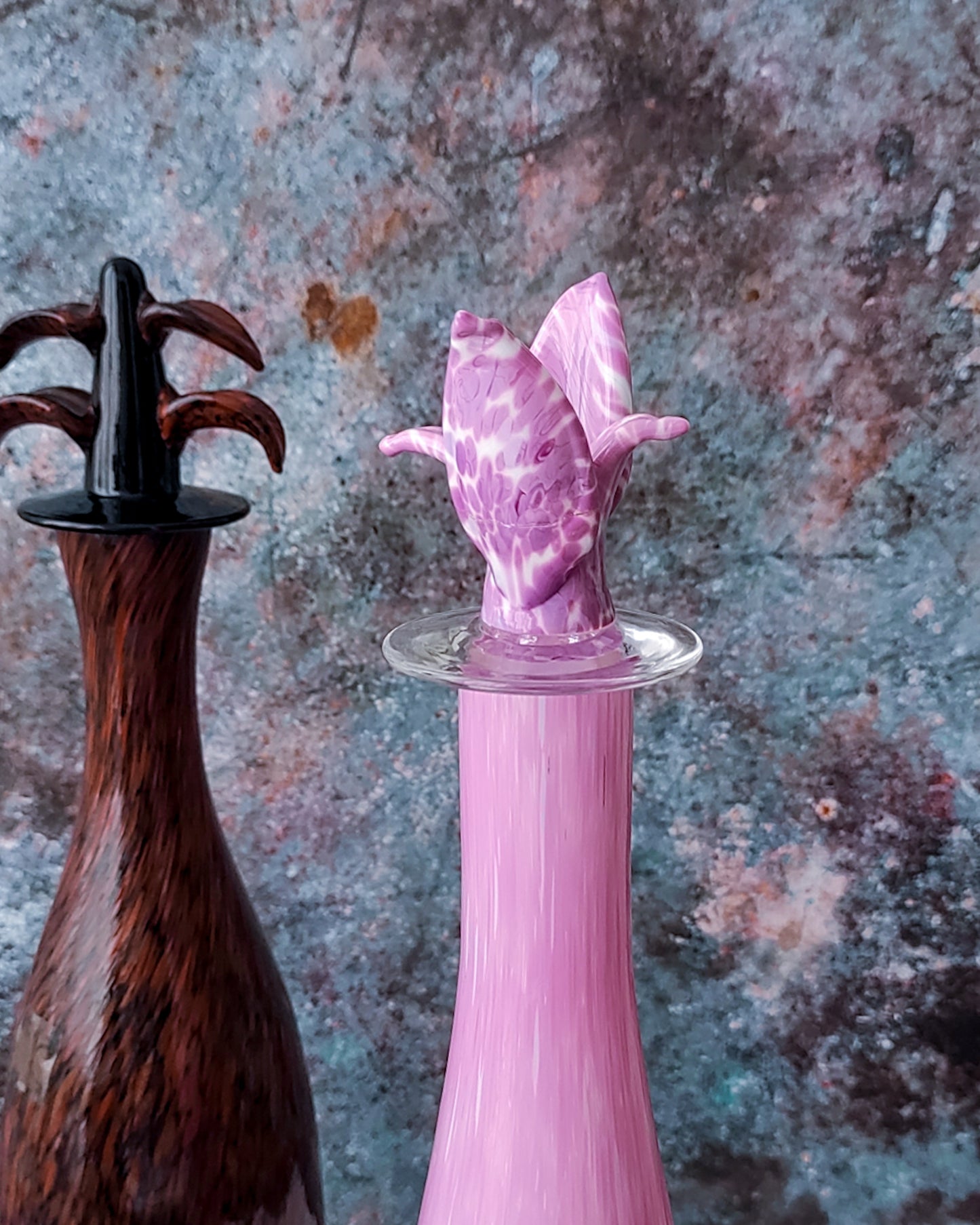 Bottiglie da collezione in vetro murano Carlo Moretti