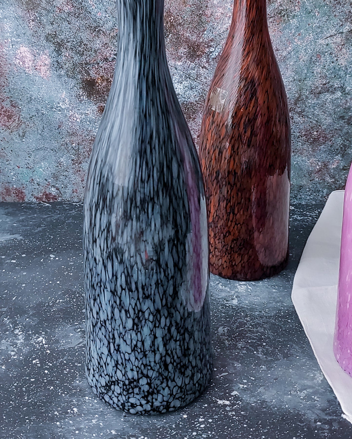 Bottiglie da collezione in vetro murano Carlo Moretti