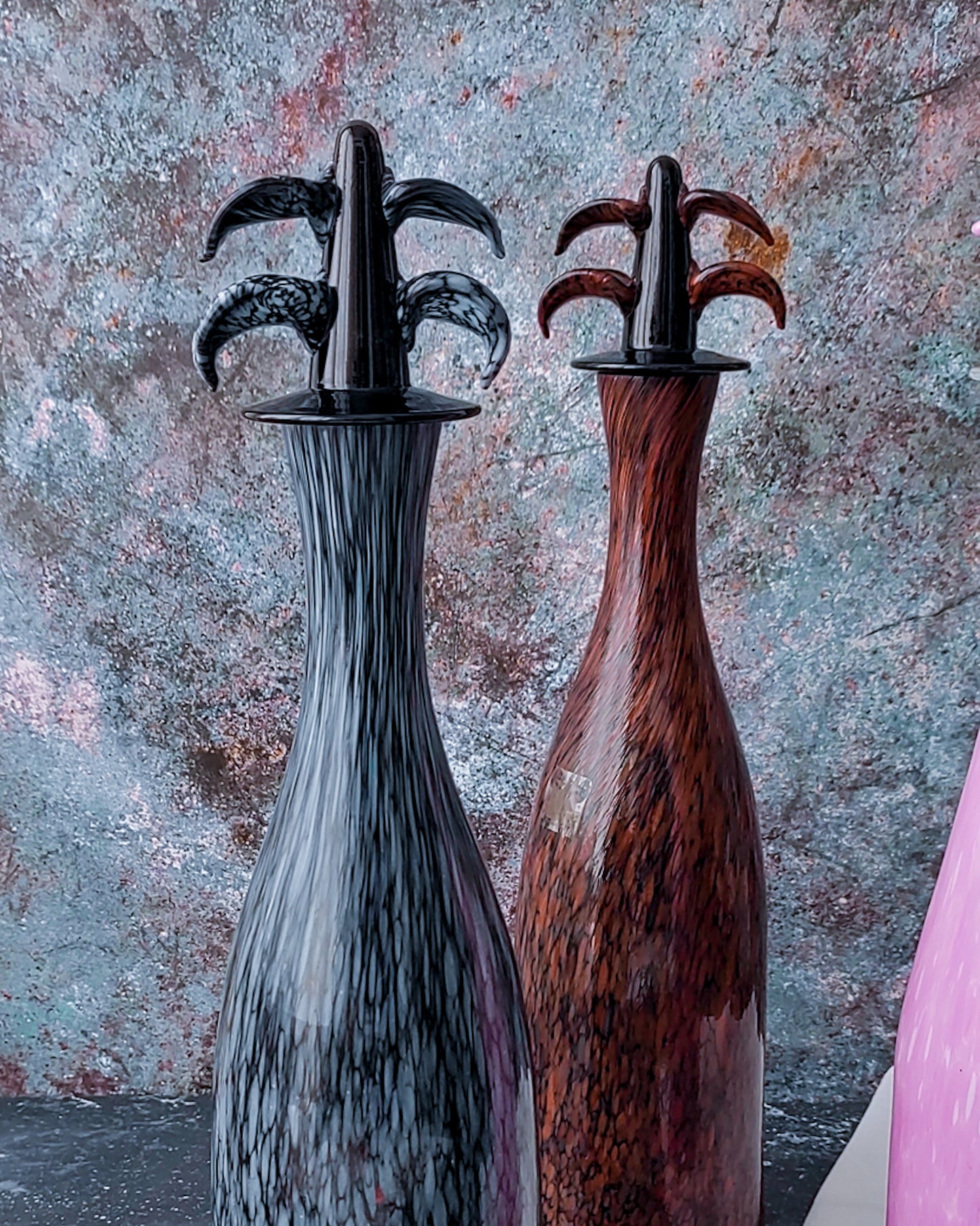 Bottiglie da collezione in vetro murano Carlo Moretti