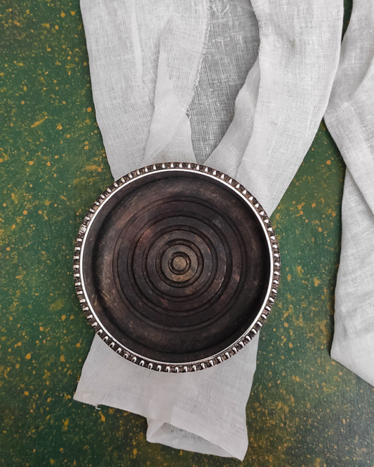 Sottobottiglia medio in sheffield e legno