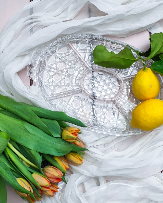 Antipastiera in cristallo molato