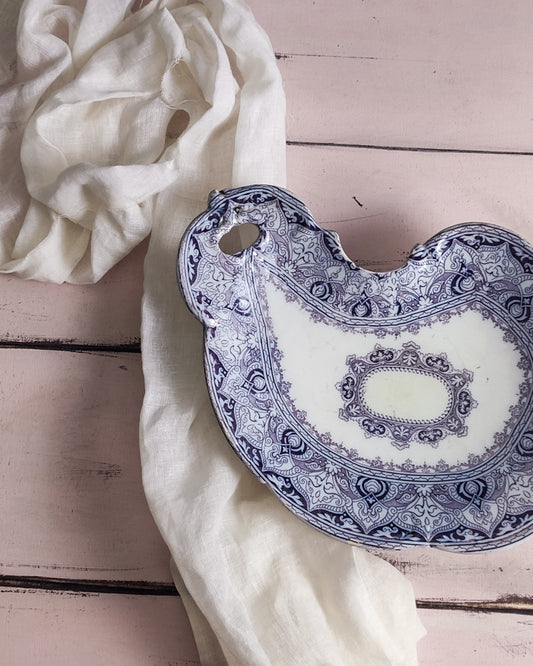 Alzatina in porcellana inglese a fagiolo