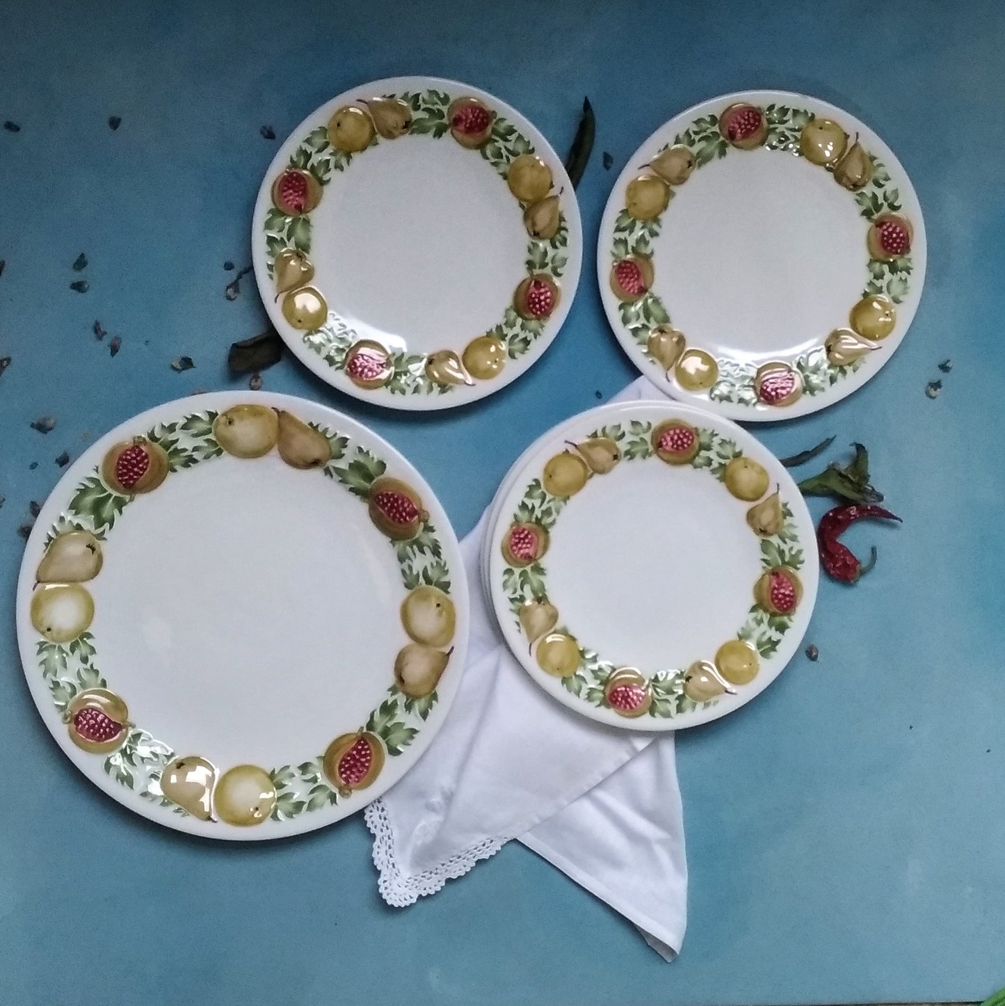 Servizio da dolce frutti autunnali Ginori Mondovì