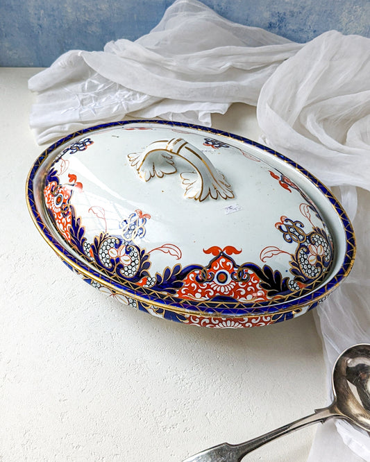 Legumiera Ovale blu e rossa