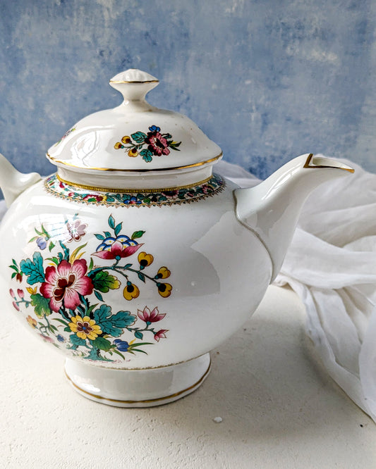 Teiera coalport decoro ming rose