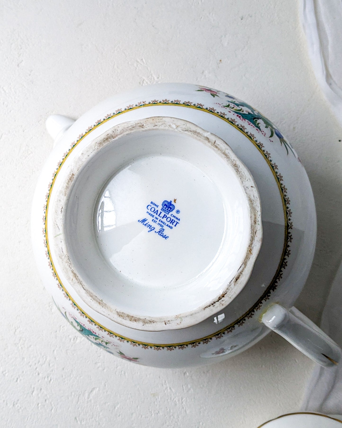 Teiera coalport decoro ming rose