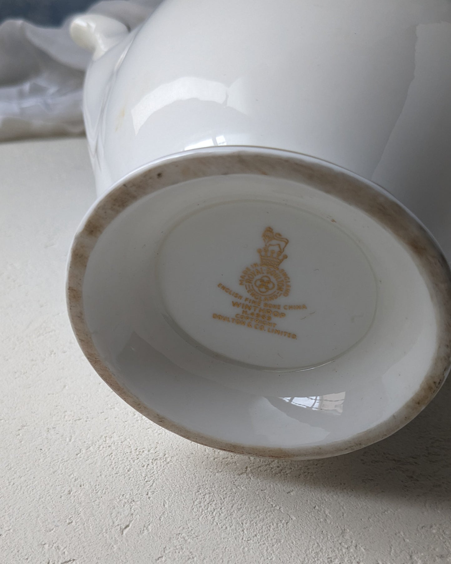 Caffettiera royal doulton decoro windthrop