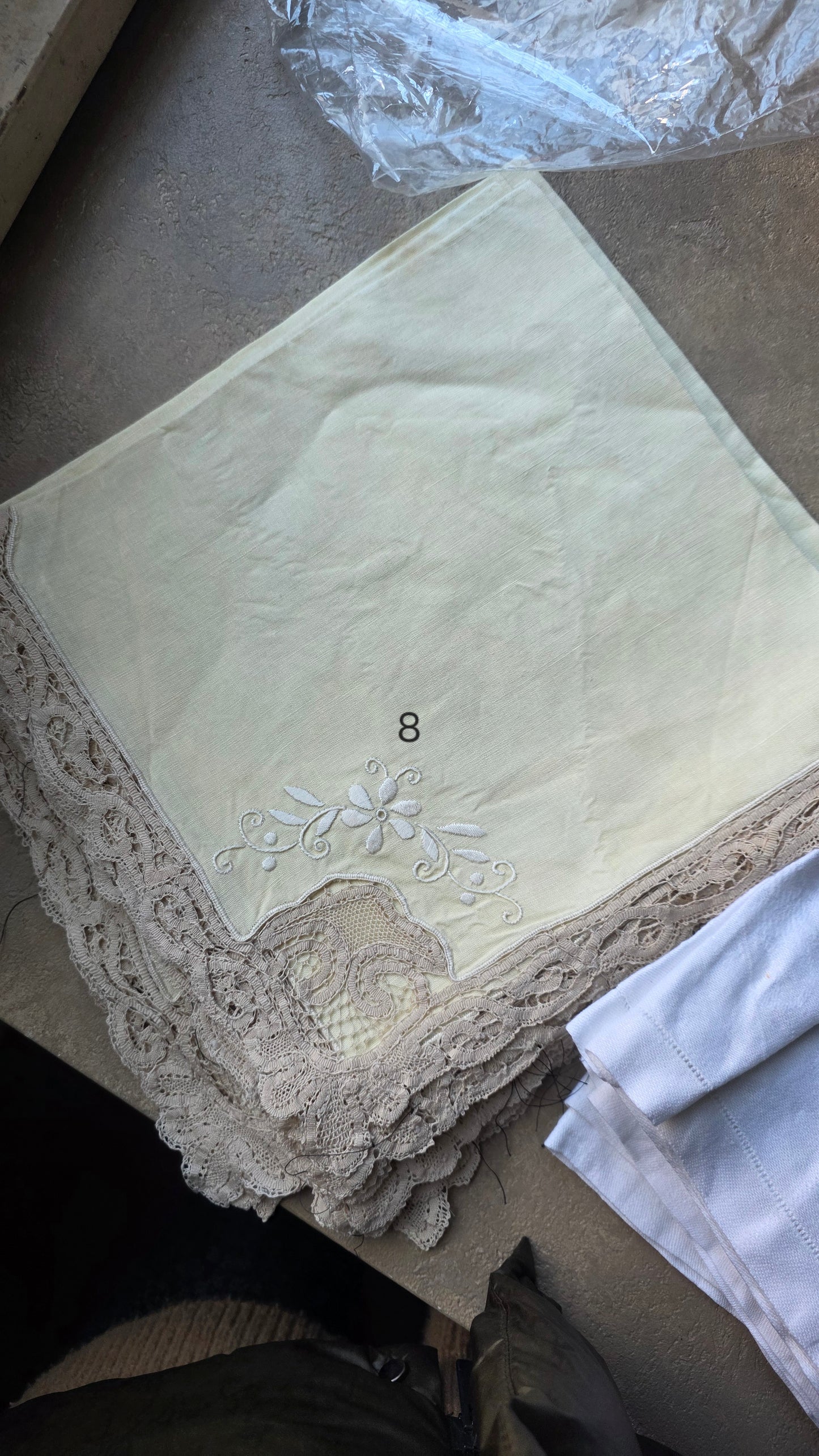 set tovaglioli tombolo