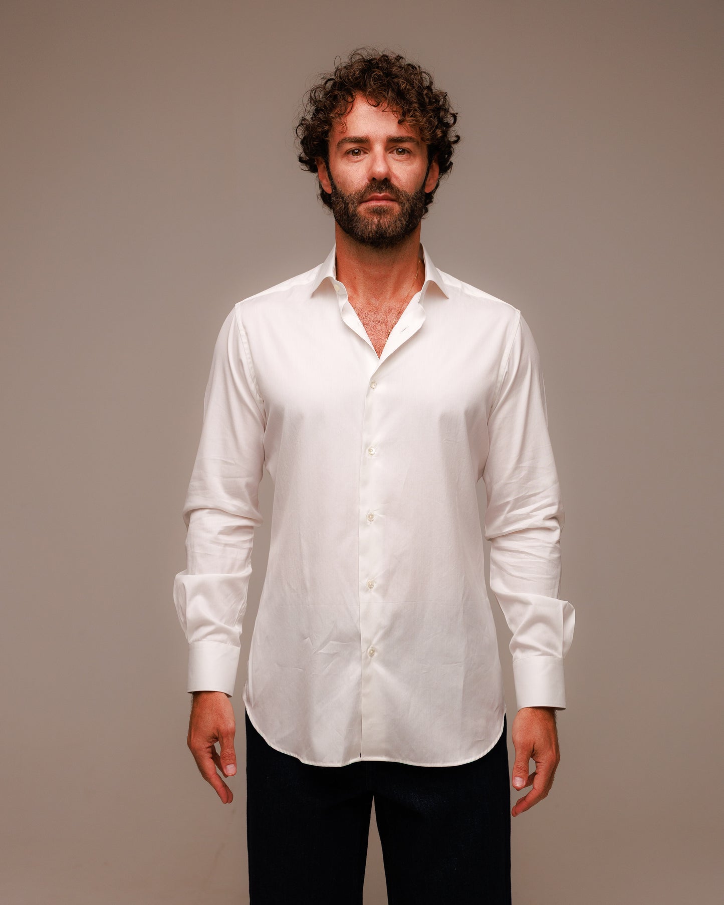Camicia uomo cotone seta Thomas Mason