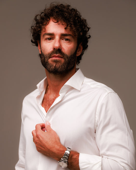Camicia uomo cotone seta Thomas Mason