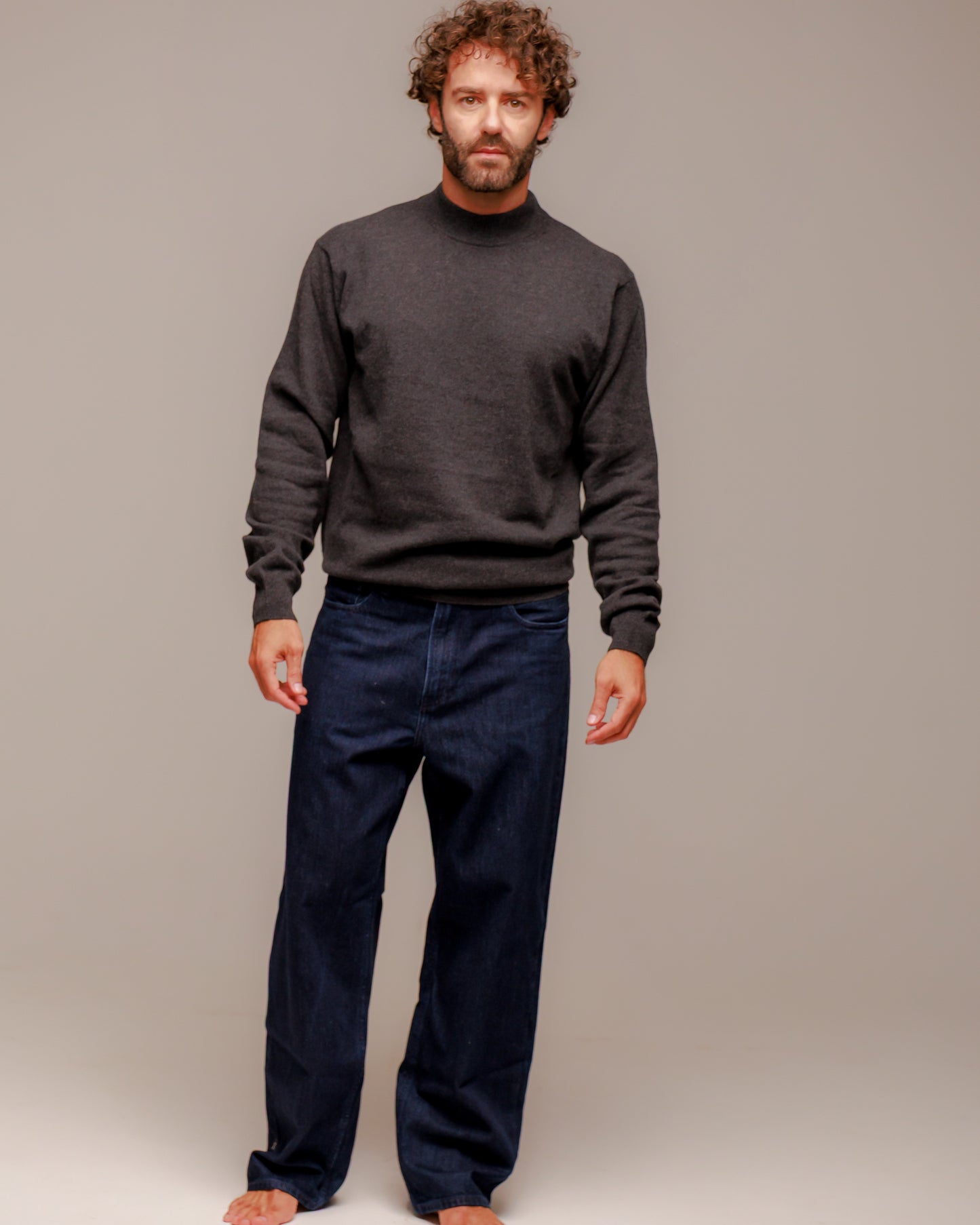 Maglia collo alto uomo in 100% cachemire cariaggi