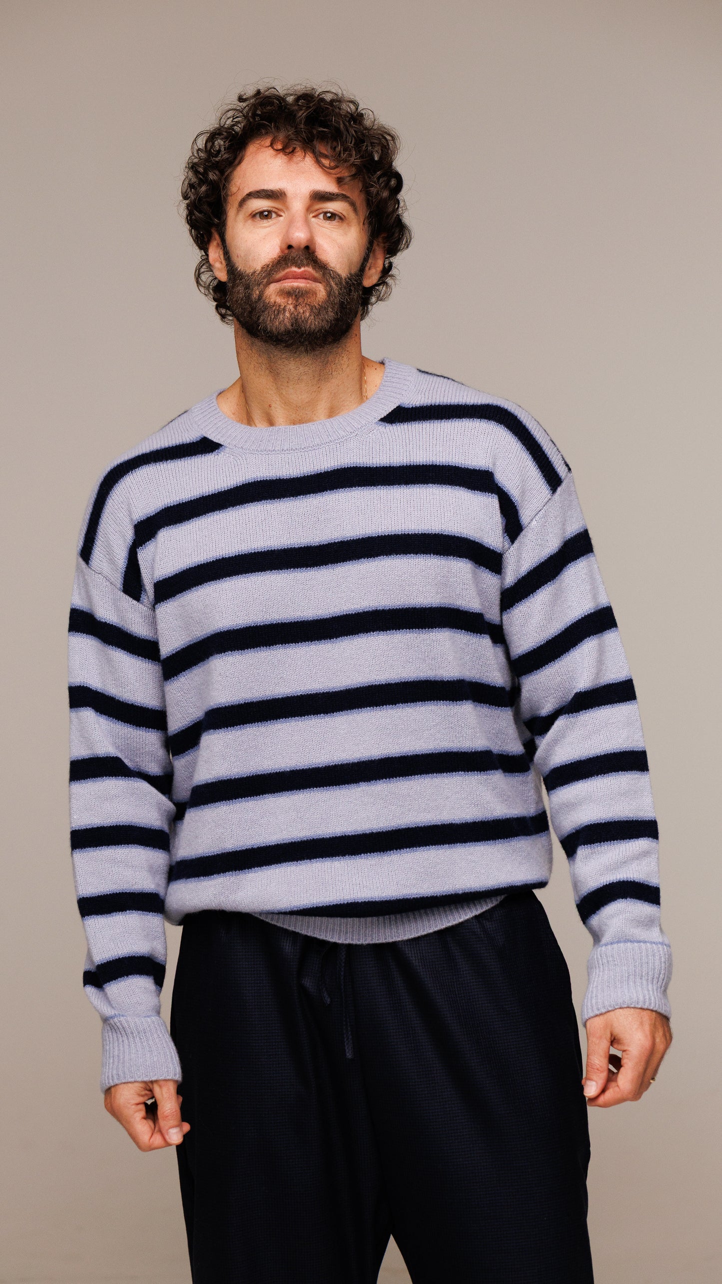 Girocollo in Lana Merinos, Seta e Cachemire - Made in Italy