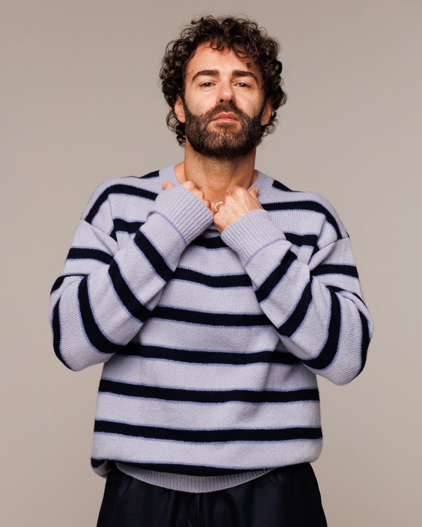 Girocollo in Lana Merinos, Seta e Cachemire - Made in Italy