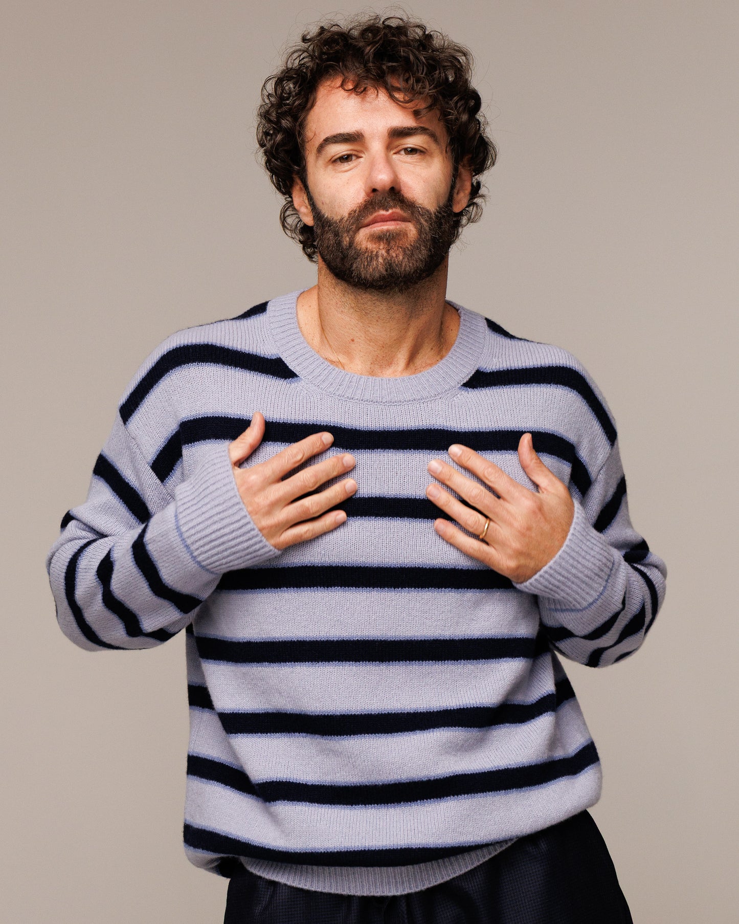 Girocollo in Lana Merinos, Seta e Cachemire - Made in Italy