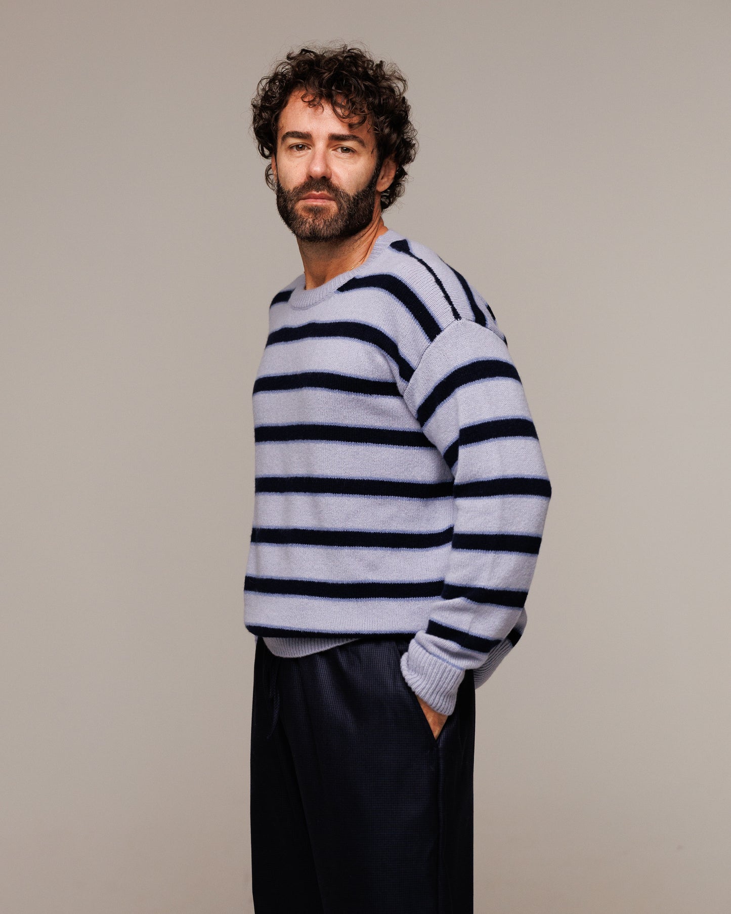 Girocollo in Lana Merinos, Seta e Cachemire - Made in Italy