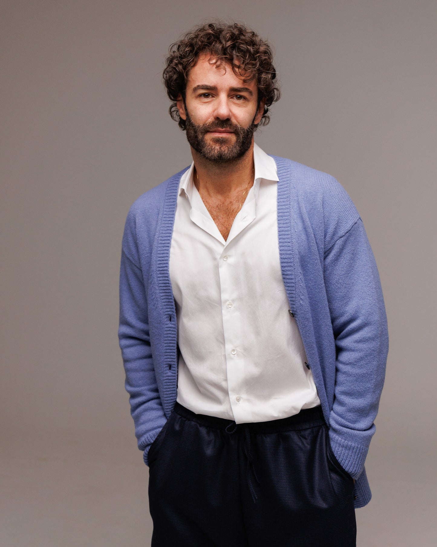 Cardigan in Lana Merinos, Seta e Cachemire - Made in Italy