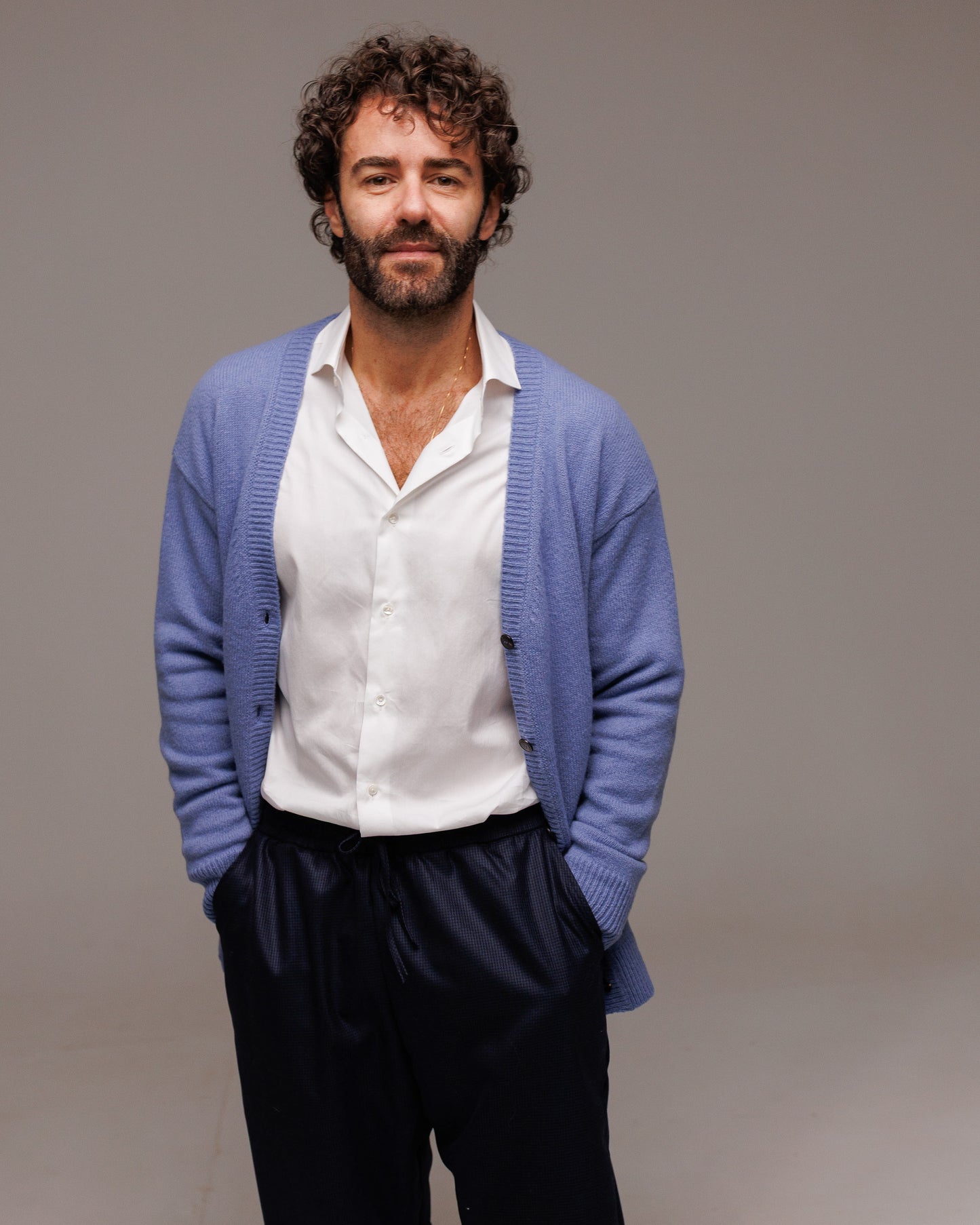 Cardigan in Lana Merinos, Seta e Cachemire - Made in Italy