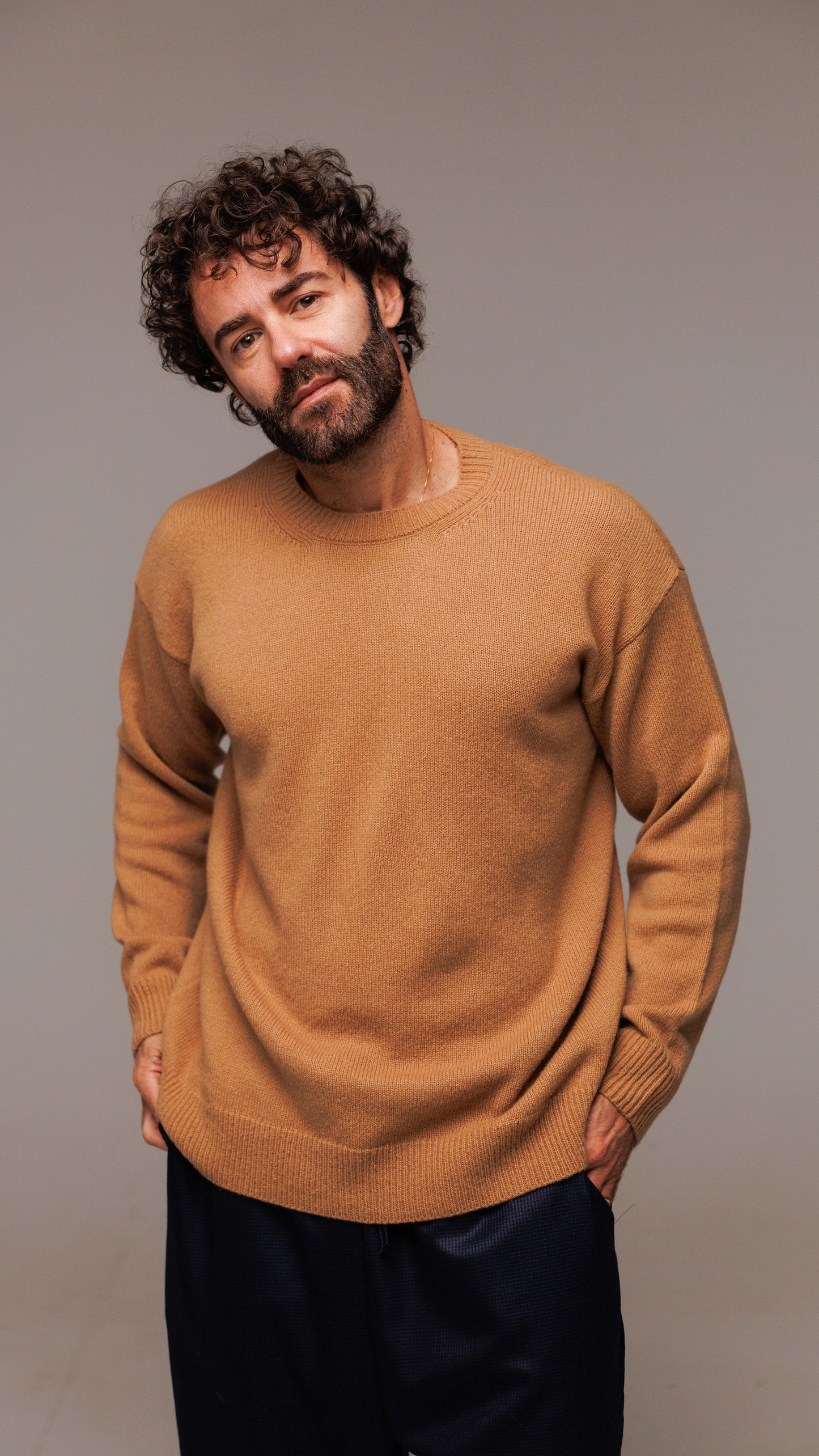 Girocollo in Lana Merinos, Seta e Cachemire - Made in Italy