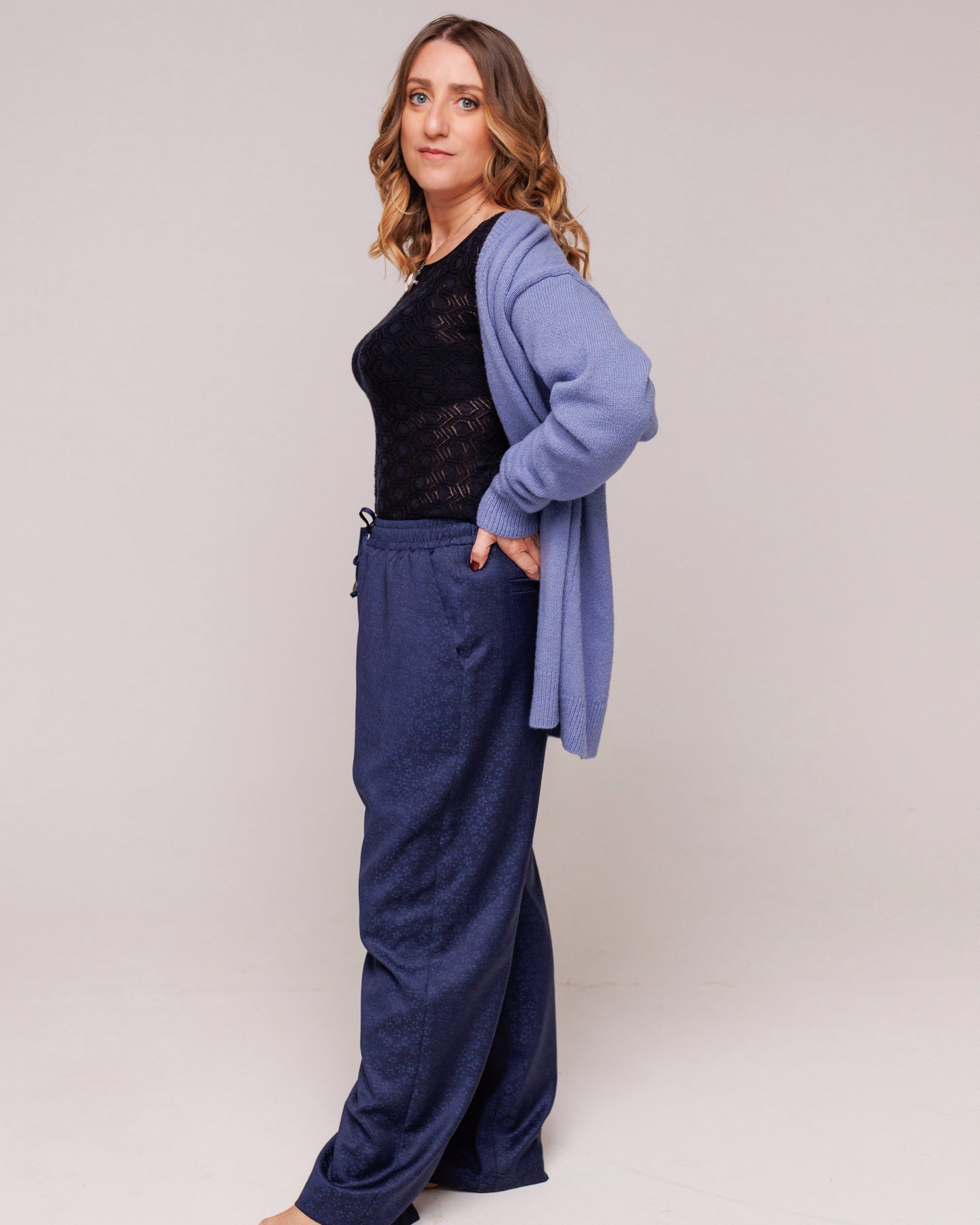 Cardigan in Lana Merinos, Seta e Cachemire - Made in Italy