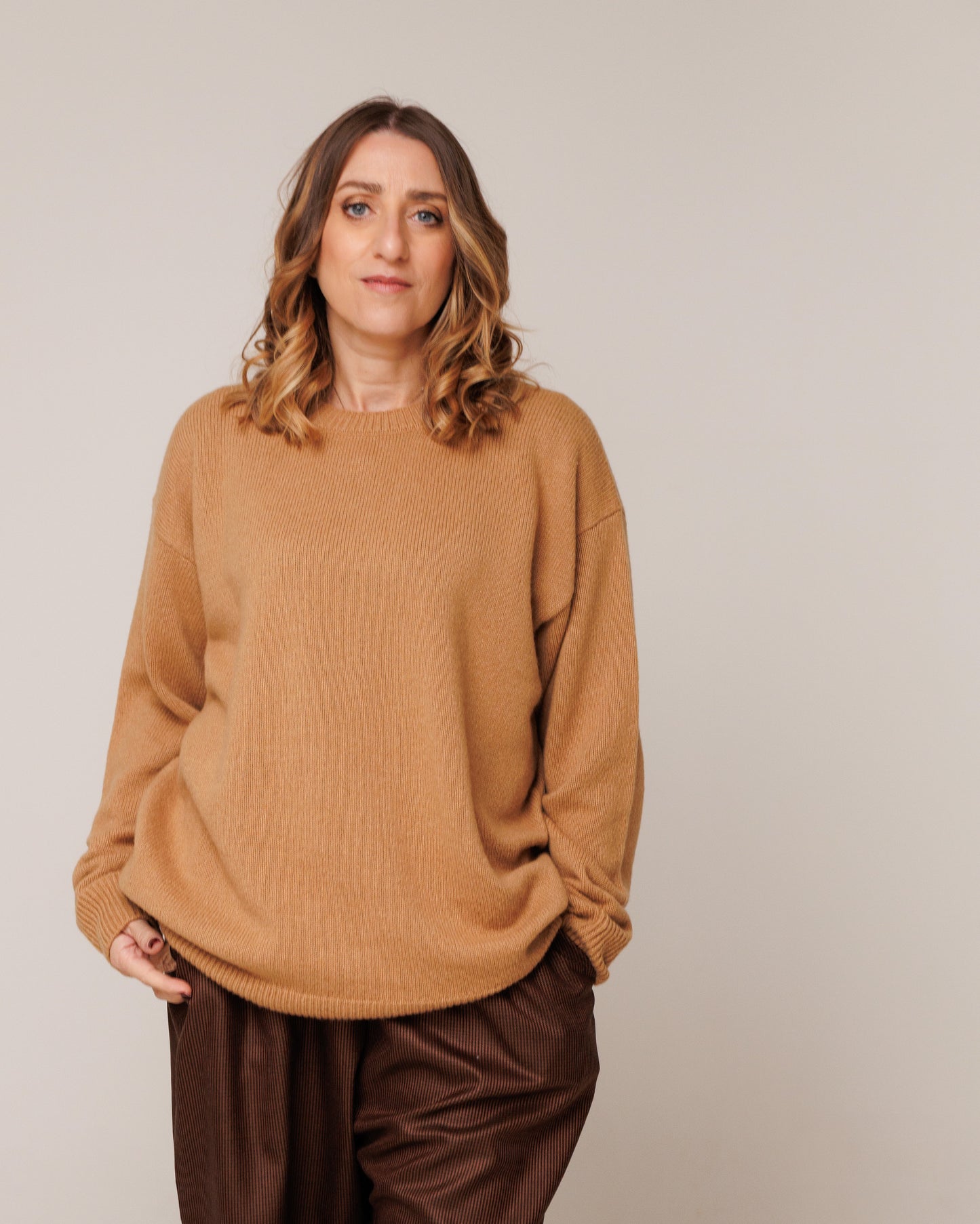 Girocollo in Lana Merinos, Seta e Cachemire - Made in Italy