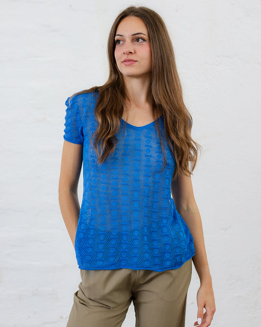LOVE 24.24 — Top Traforato in Lana Merino e Seta — Filato Cariaggi, Maglificio Veneto, Made in Italy