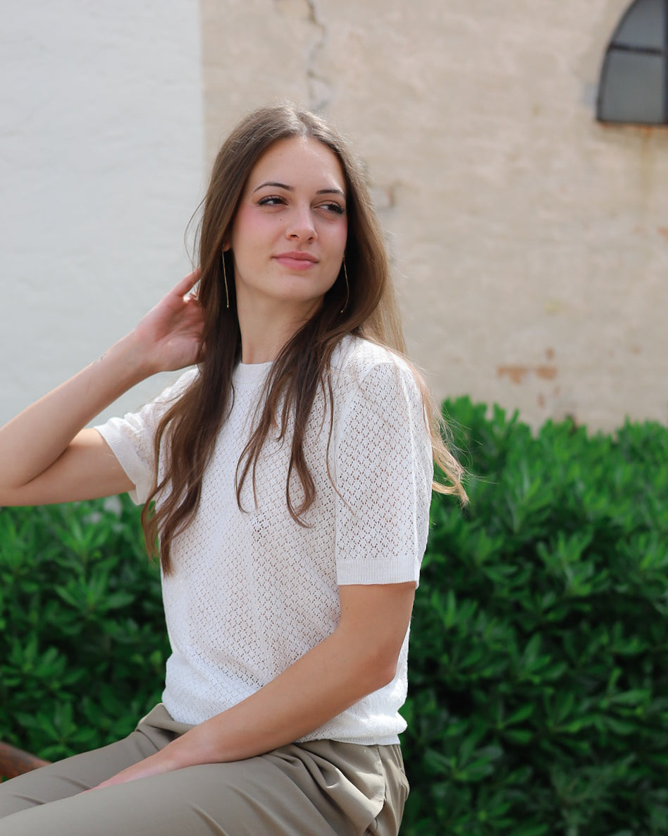 MIRZA 26.26 — Maglia Traforata in Canapa 100% — Filatura Toscana, Maglificio Veneto, Made in Italy