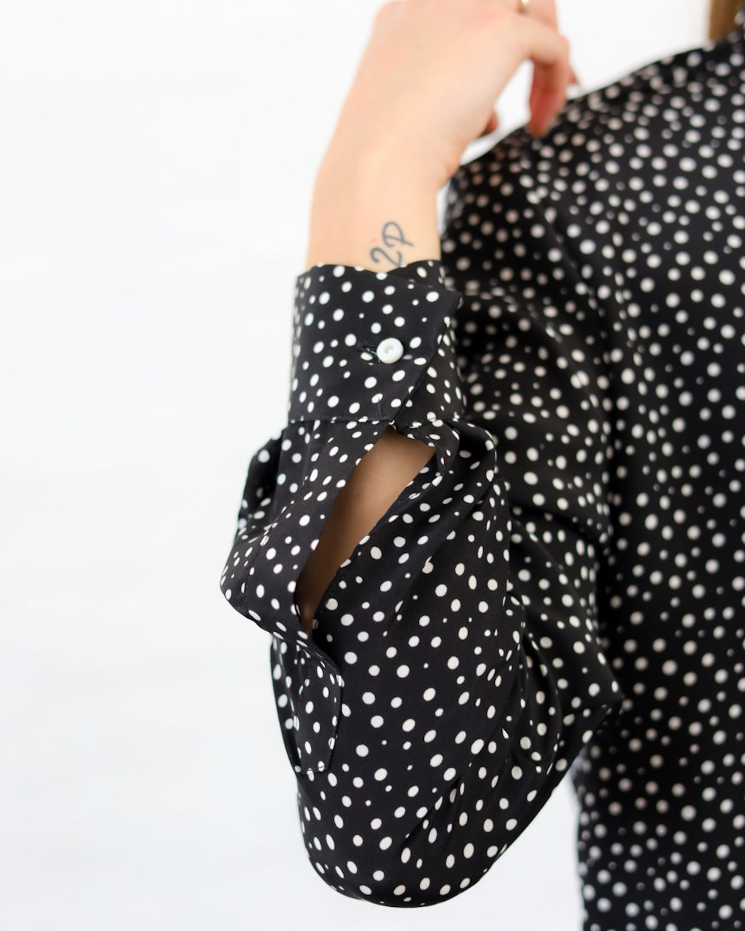 Cecilia 41.41 — Camicia in Pura Seta Stampata — Manifattura Marchigiana, Made in Italy
