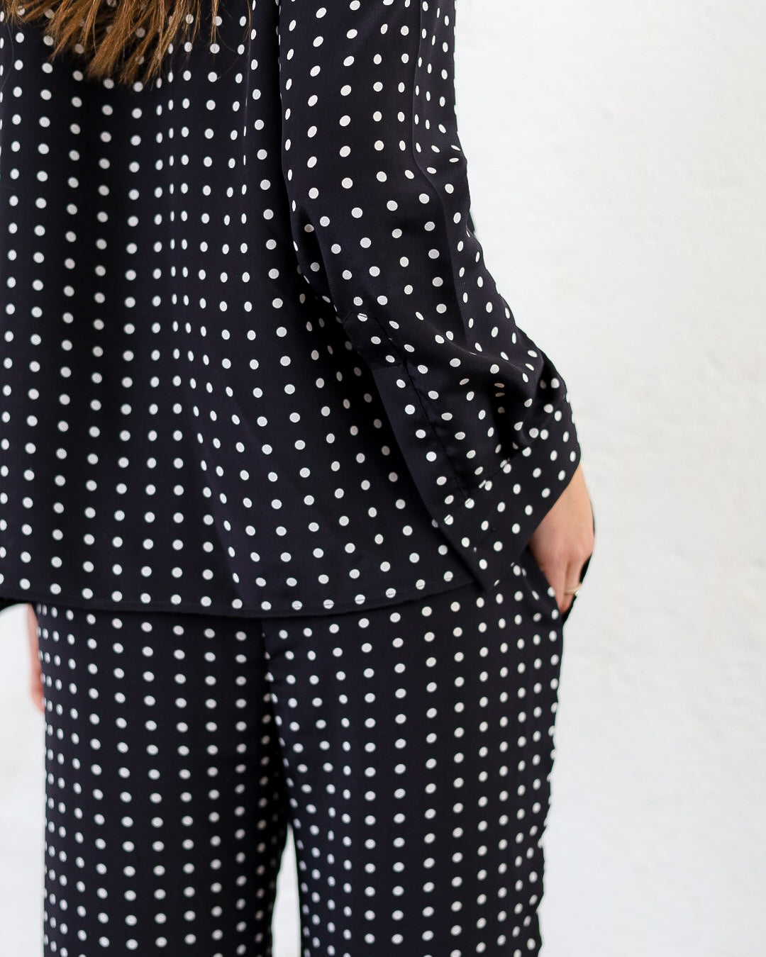 Cecilia 42.42 — Pantalone in Pura Seta Maroccain Stampata — Manifattura Marchigiana, Made in Italy