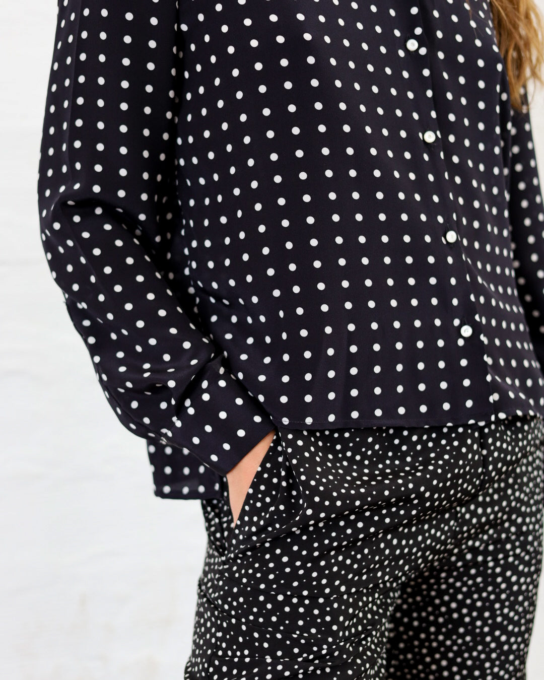 Cecilia 41.41 — Camicia in Pura Seta Stampata — Manifattura Marchigiana, Made in Italy