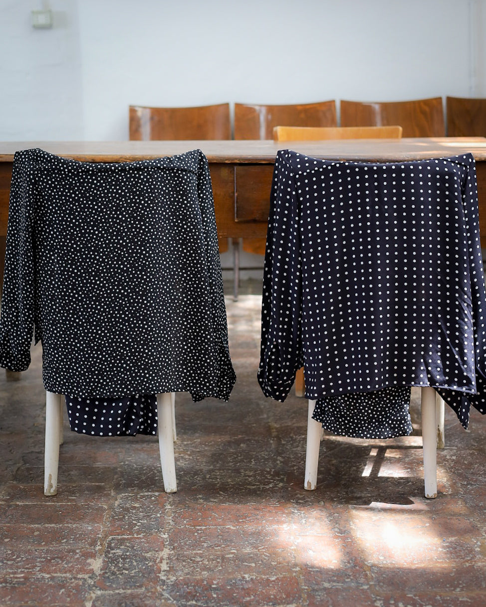 Cecilia 41.41 — Camicia in Pura Seta Stampata — Manifattura Marchigiana, Made in Italy