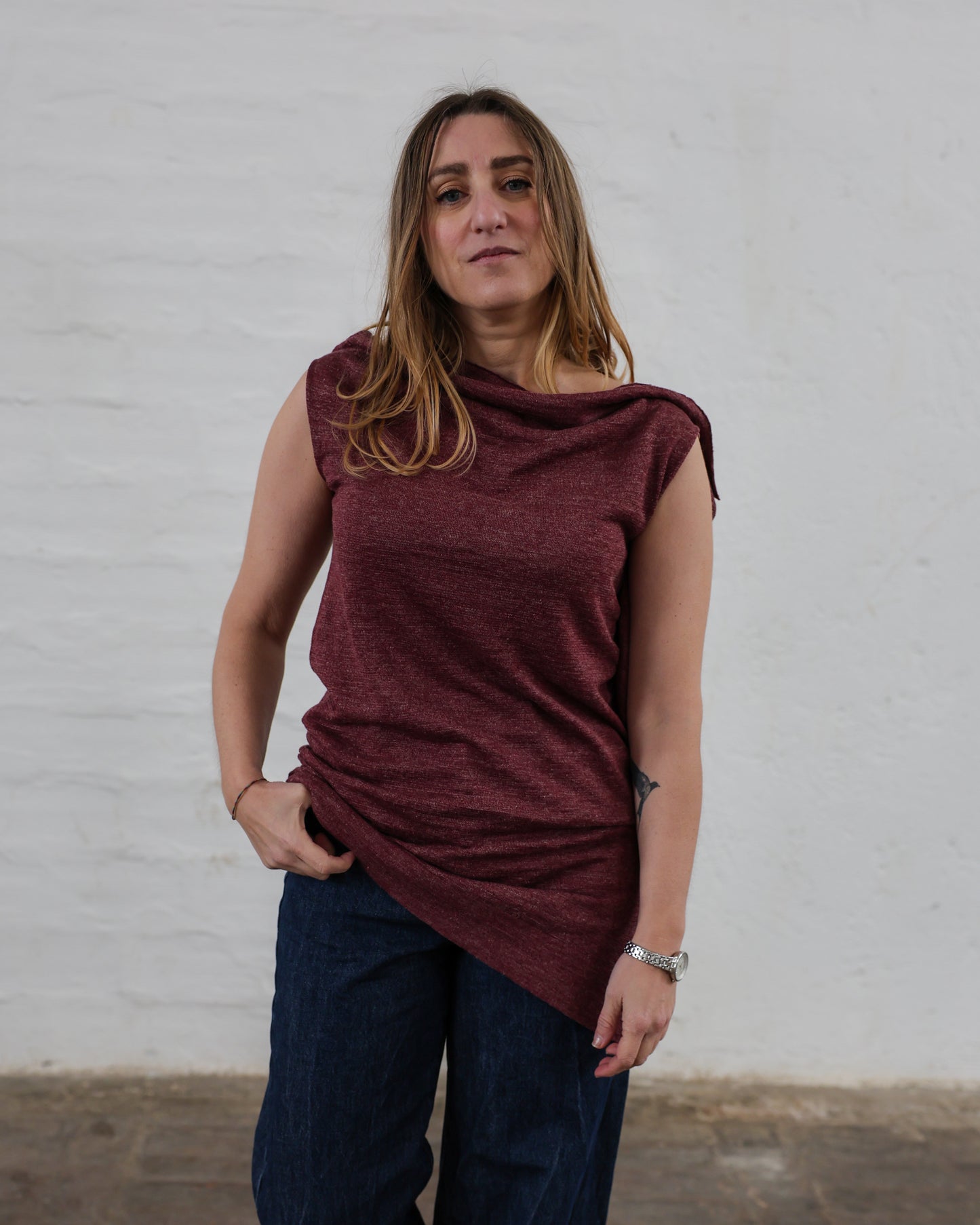 LOVE 21.21 — Canotta in Lino e Seta Tussah — Maglificio Artigianale Veneto, Made in Italy