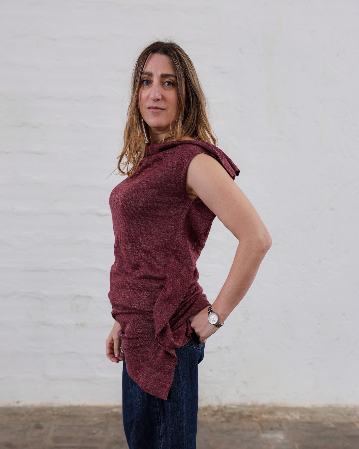 LOVE 21.21 — Canotta in Lino e Seta Tussah — Maglificio Artigianale Veneto, Made in Italy